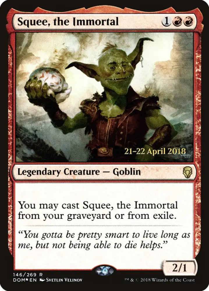 Squee the Immortal [Dominaria Prerelease Promos] - MTG Single