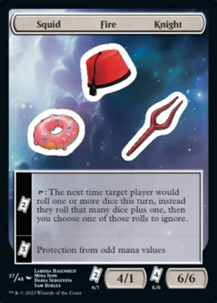 Squid Fire Knight [Unfinity Stickers] - MTG Single