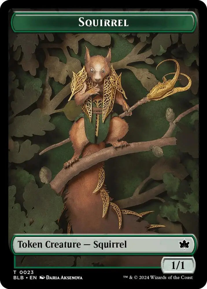 Squirrel // Darkstar Augur Double-Sided Token (23 // 11) [Bloomburrow]