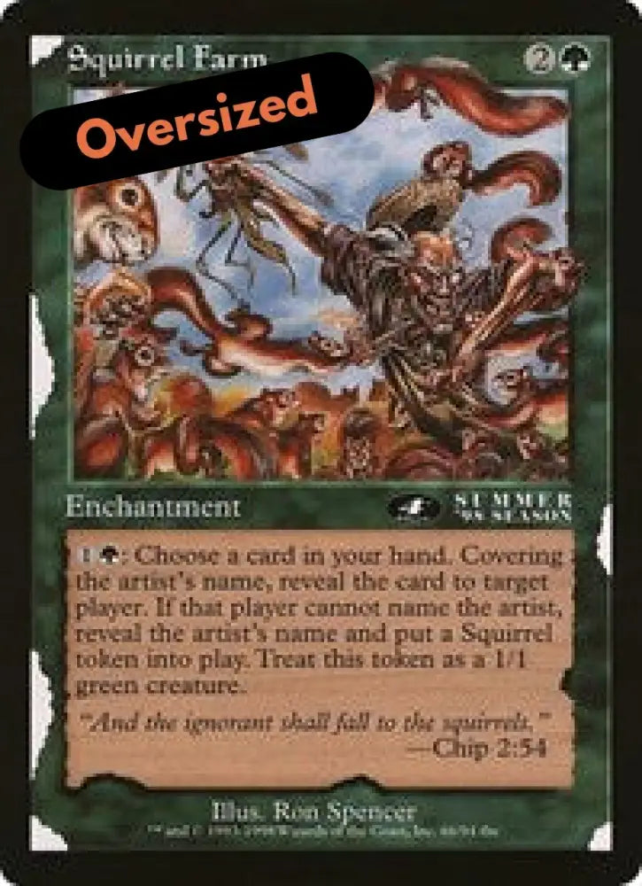Squirrel Farm (4th Place) (Oversized) [Oversize Cards] - MTG Single