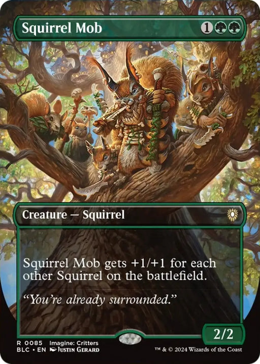 Squirrel Mob (Borderless) [Bloomburrow Commander] - MTG Single