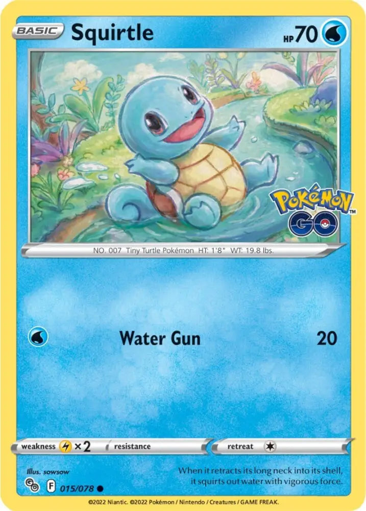 Squirtle (015/078) [Pokémon GO] - Pokemon Single