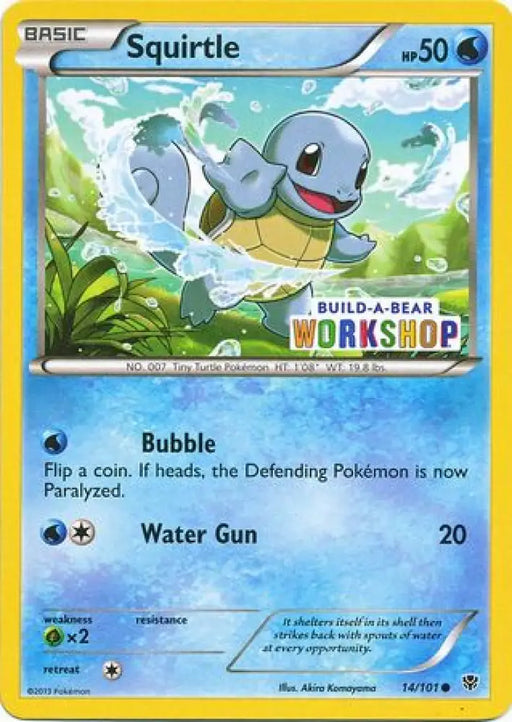 Squirtle (14/101) (Build A Bear Workshop Exclusive) [Black & White: Plasma Blast] - Pokemon Single