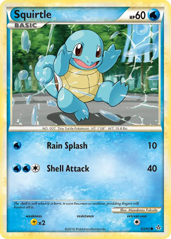 Squirtle (63/95) [HeartGold & SoulSilver: Unleashed] - Pokemon Single