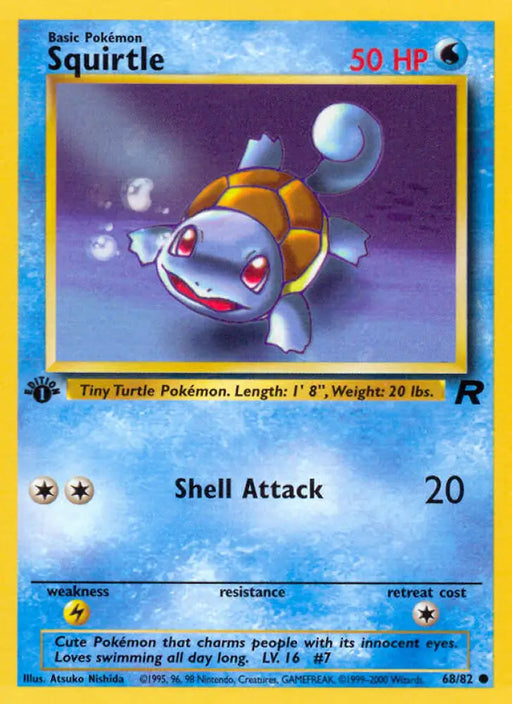 Squirtle (68/82) [Team Rocket 1st Edition] - Pokemon Single