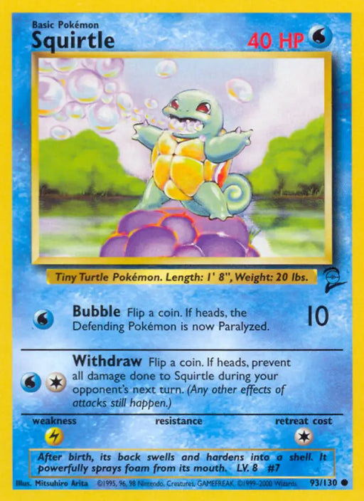 Squirtle (93/130) [Base Set 2] - Pokemon Single