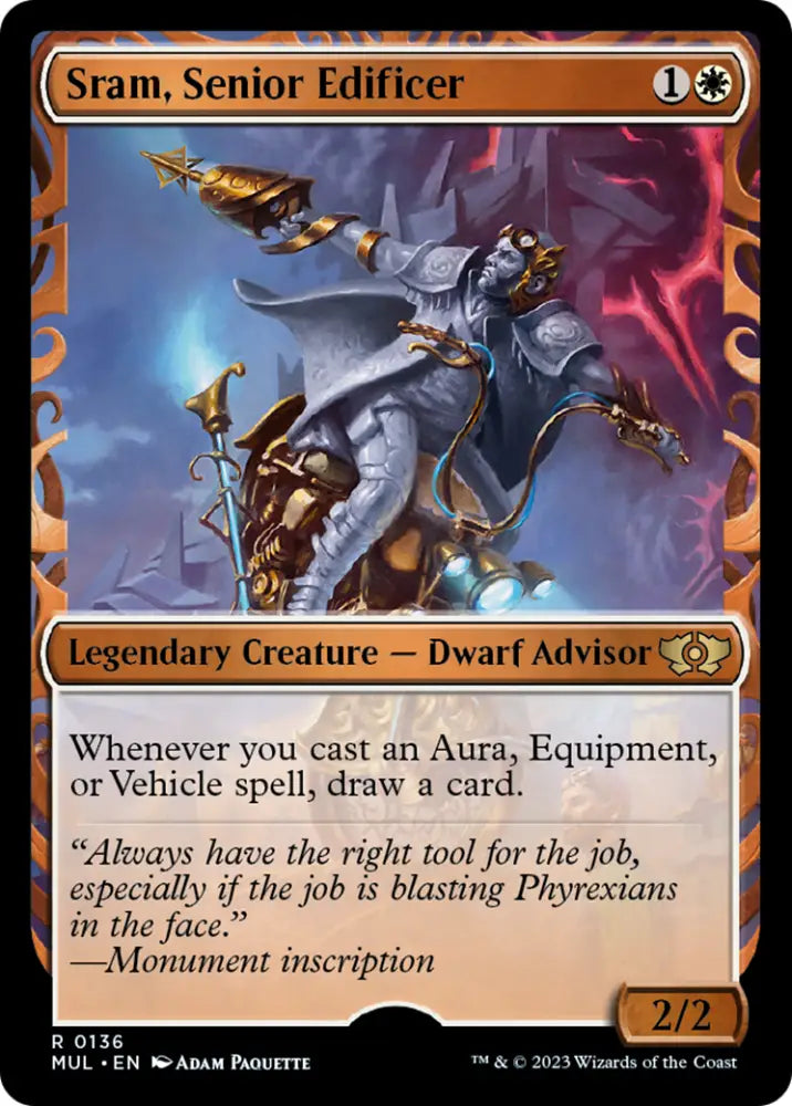Sram Senior Edificer (Halo Foil) [Multiverse Legends] - MTG Single
