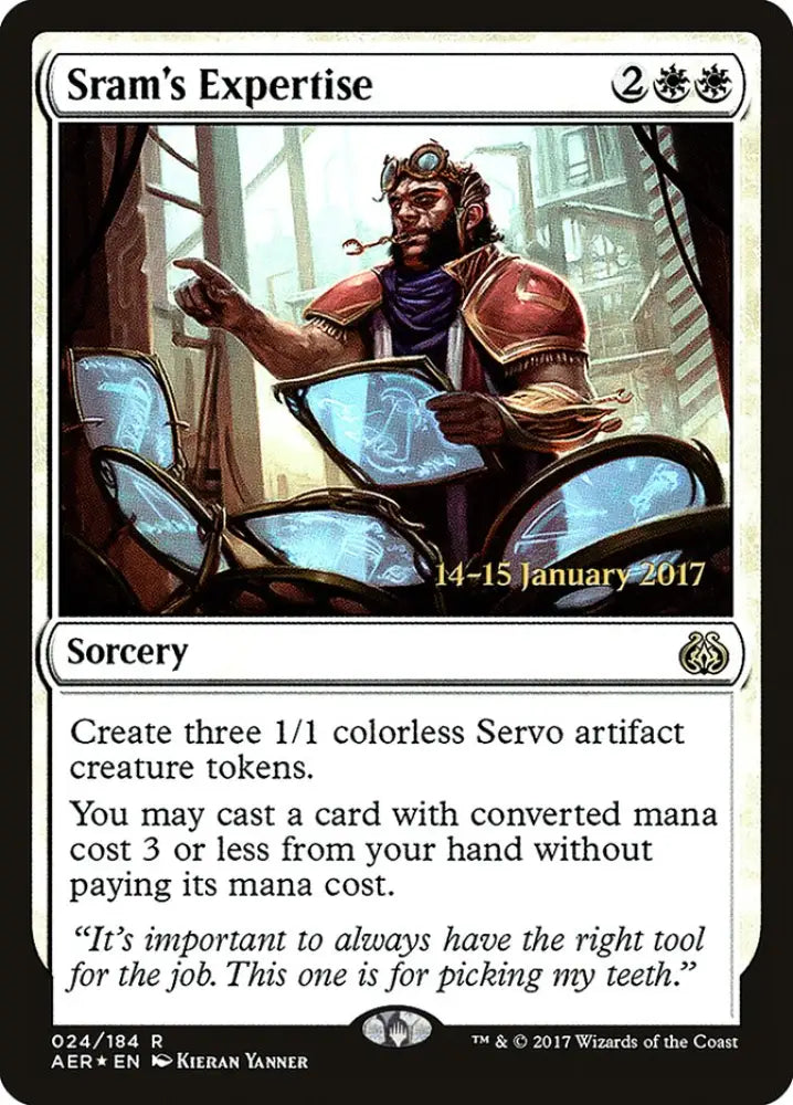 Sram’s Expertise [Aether Revolt Prerelease Promos] - MTG Single