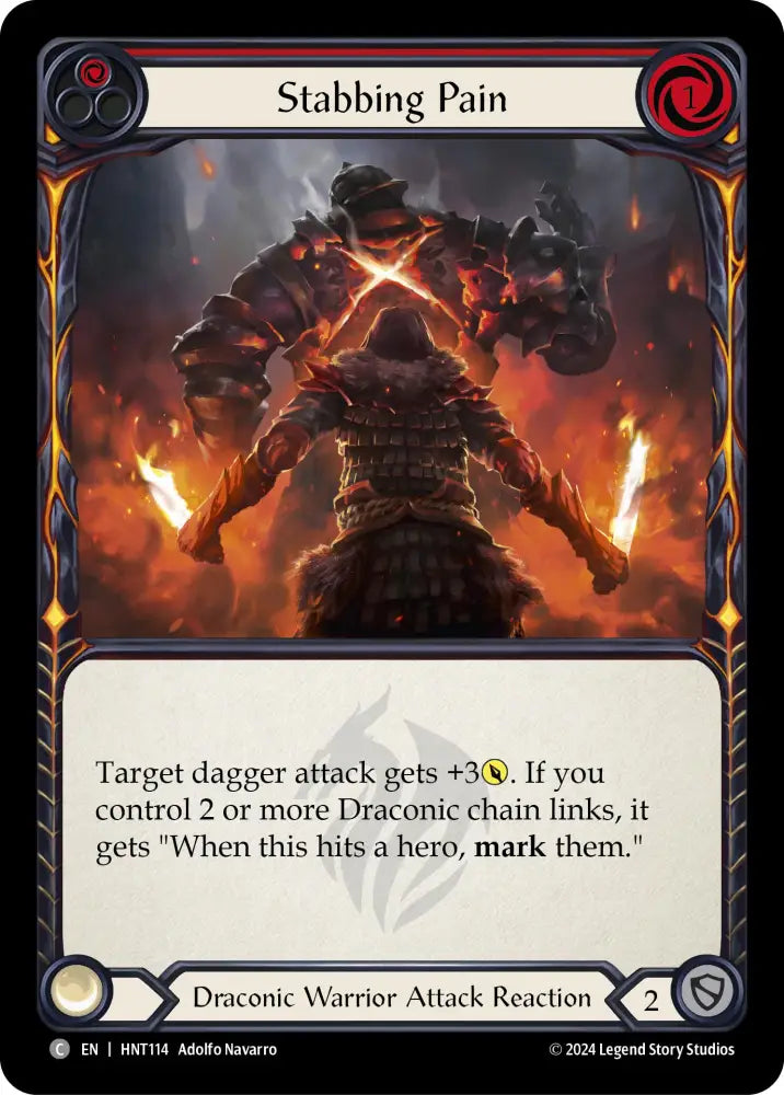 Stabbing Pain (Red) [The Hunted] Rainbow Foil - Flesh And Blood Single