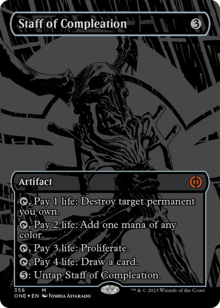 Staff of Compleation (Oil Slick Raised Foil) [Phyrexia: All Will Be One] - MTG Single
