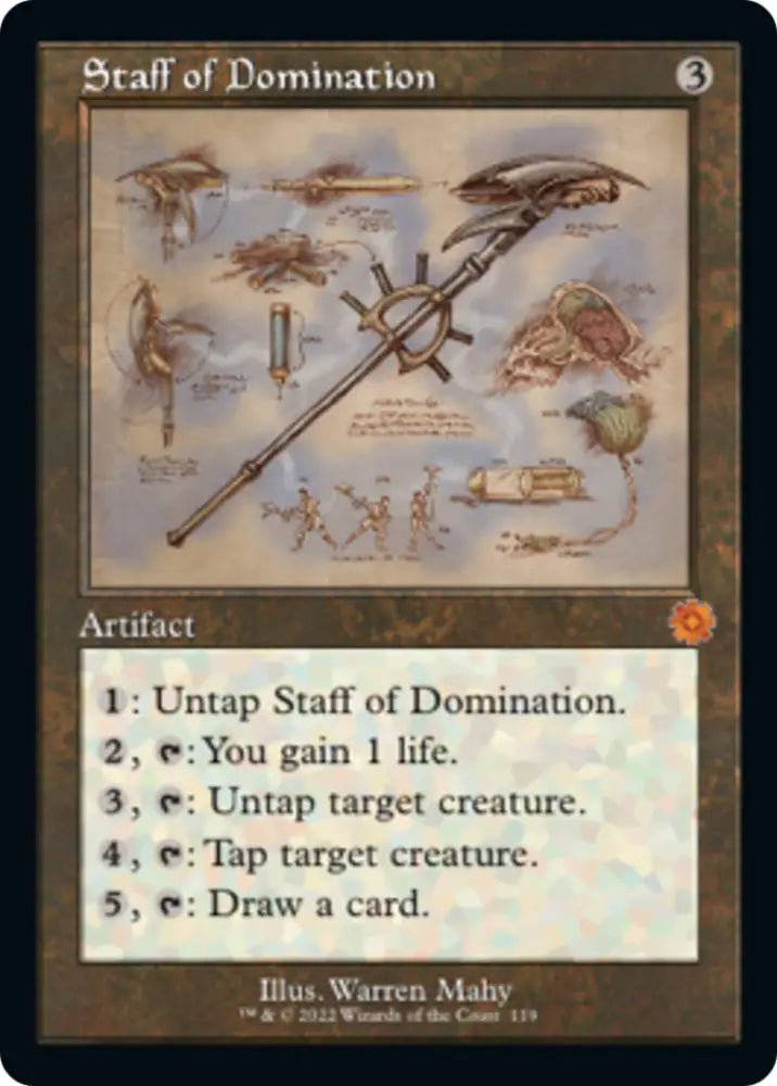 Staff of Domination (Retro Schematic) [The Brothers’ War Retro Artifacts] - MTG Single