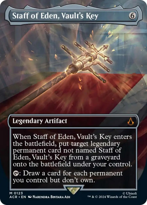 Staff of Eden Vault’s Key (Borderless) [Assassin’s Creed] - MTG Single