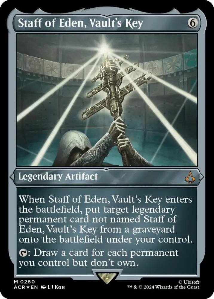 Staff of Eden Vault’s Key (Foil Etched) [Assassin’s Creed] - MTG Single