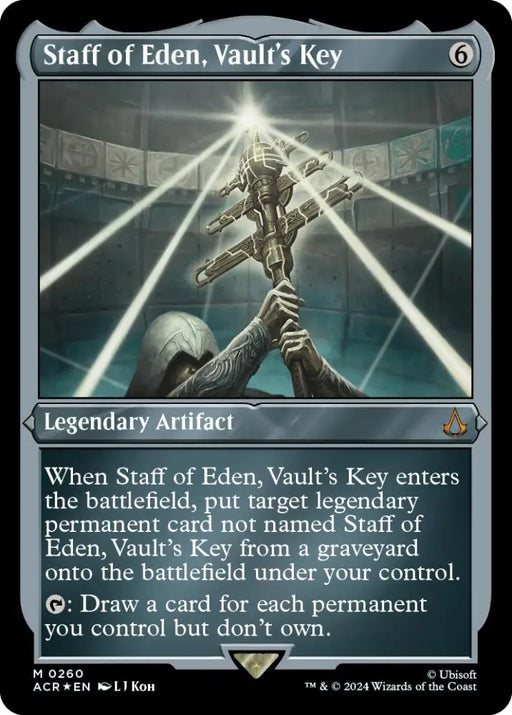 Staff of Eden Vault’s Key (Foil Etched) [Assassin’s Creed] - MTG Single