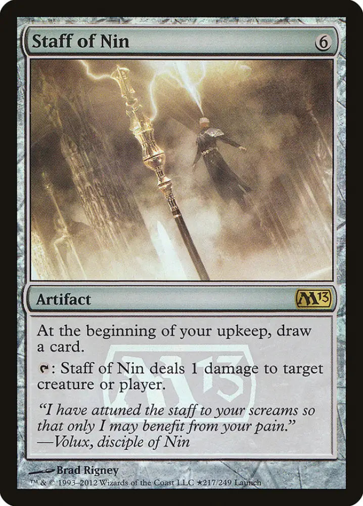 Staff of Nin [Magic 2013 Prerelease Promos] - MTG Single