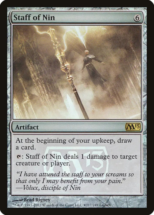 Staff of Nin [Magic 2013 Prerelease Promos] - MTG Single