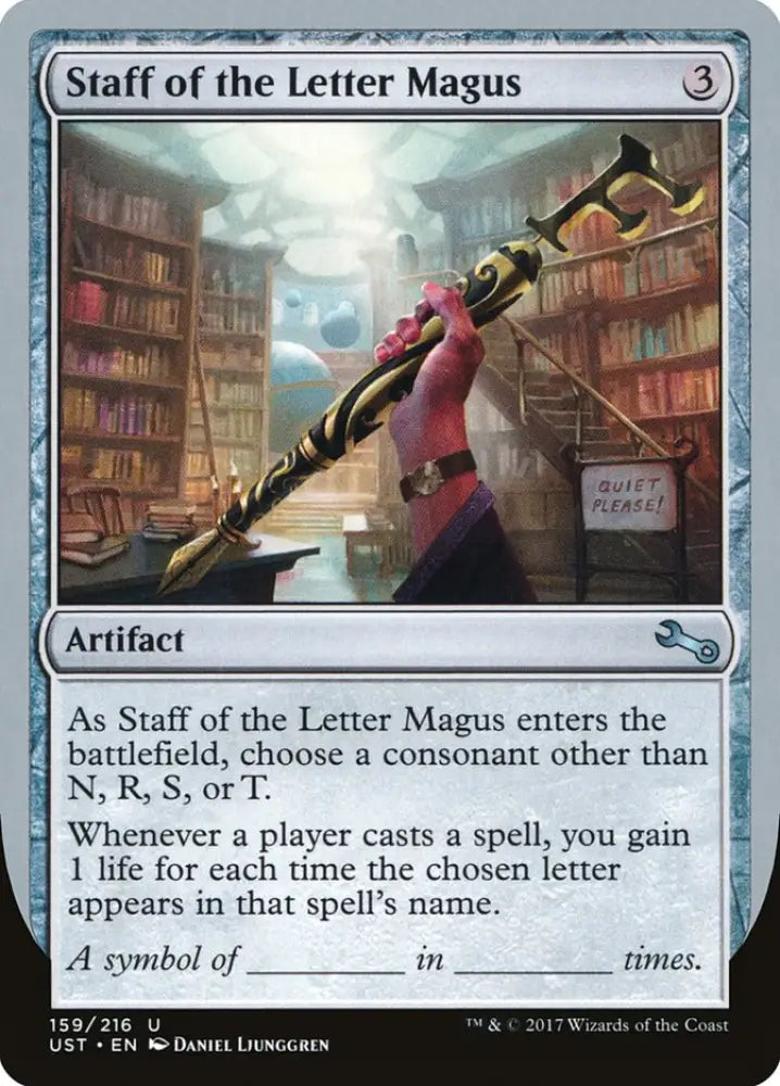 Staff of the Letter Magus [Unstable] - MTG Single