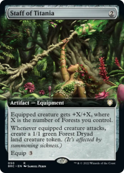Staff of Titania (Extended Art) [The Brothers’ War Commander] - MTG Single
