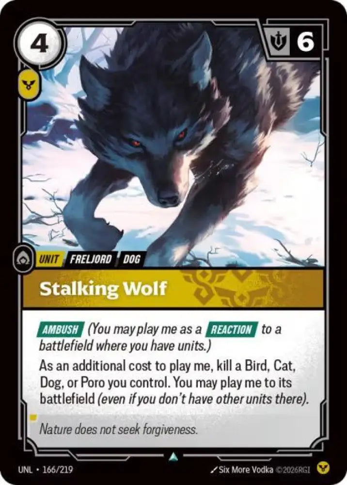 Stalking Wolf (166/219) [Unleashed]