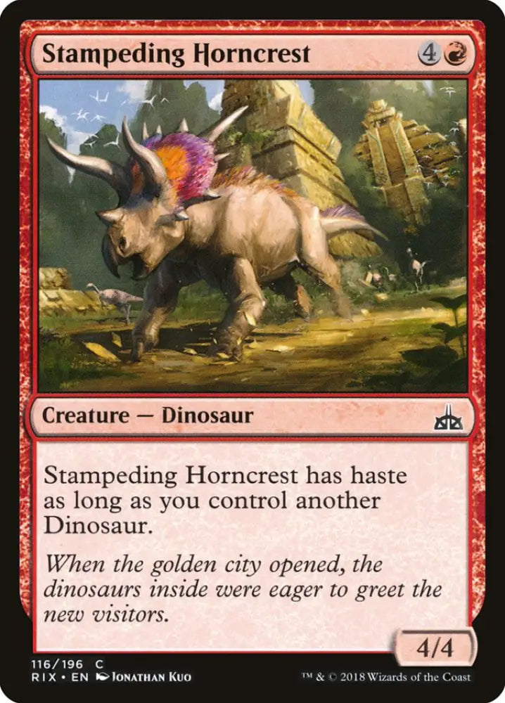 Stampeding Horncrest [Rivals of Ixalan] - MTG Single