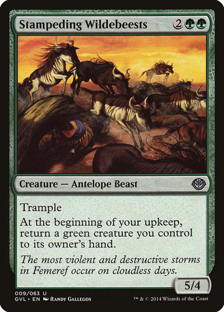 Stampeding Wildebeests (Garruk vs. Liliana) [Duel Decks Anthology] - MTG Single