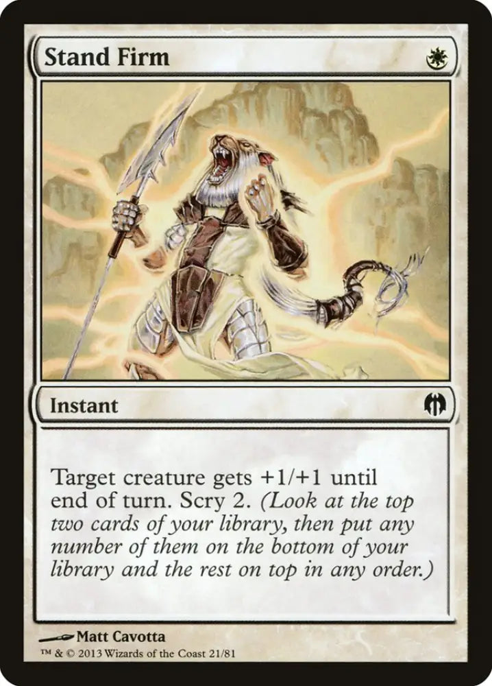 Stand Firm [Duel Decks: Heroes vs. Monsters] - MTG Single