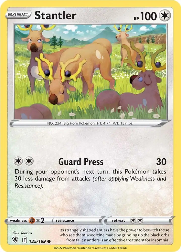 Stantler (125/189) [Sword & Shield: Astral Radiance] - Pokemon Single
