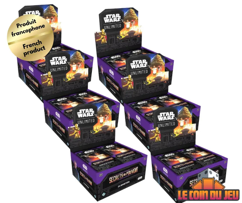 Star Wars: Unlimited: Secrets du Pouvoir Boîte de Booster Ensemble de 6 (FR) - Star Wars: Unlimited Sealed