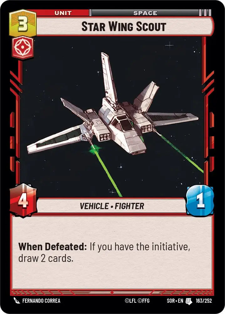 Star Wing Scout (163/252) [Spark of Rebellion] - Star Wars: Unlimited Single