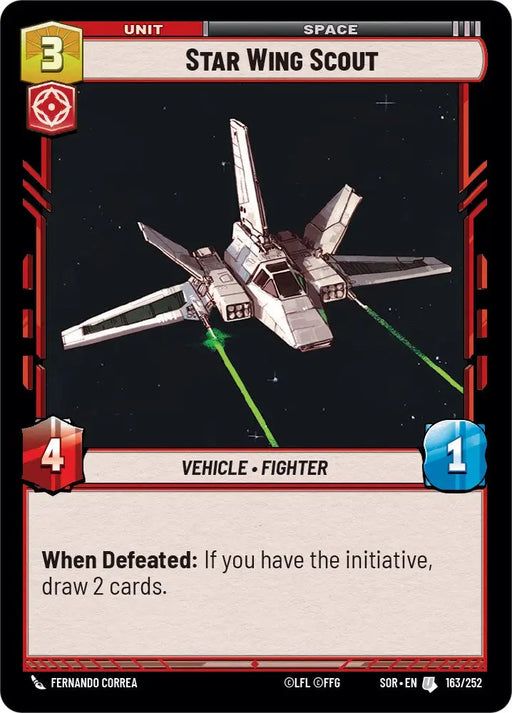 Star Wing Scout (163/252) [Spark of Rebellion] - Star Wars: Unlimited Single