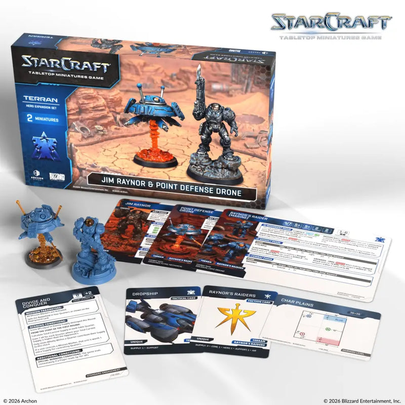 Starcraft Tabletop Miniatures Game: Terran Jim Raynor and Point Defense Drone (Q4 2026) - Miniature Games