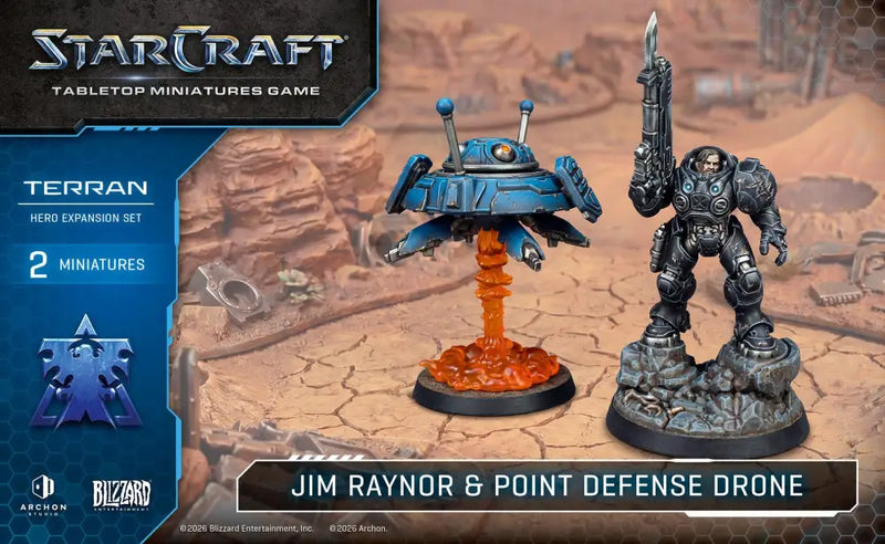 Starcraft Tabletop Miniatures Game: Terran Jim Raynor and Point Defense Drone (Q4 2026) - Miniature Games