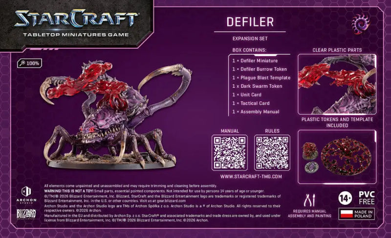 Starcraft Tabletop Miniatures Game: Zerg Defiler Expansion Set (ETA December) - Miniature Games