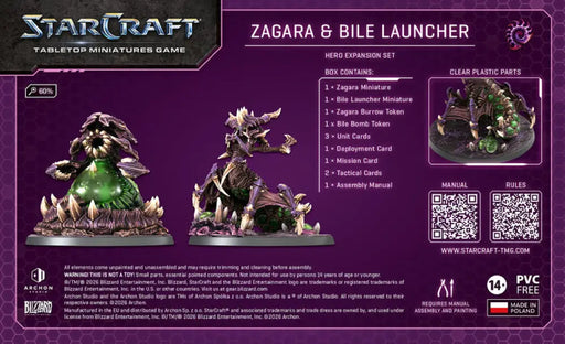 Starcraft Tabletop Miniatures Game: Zerg Zagara Hero Expansion Set (ETA December) - Miniature Games