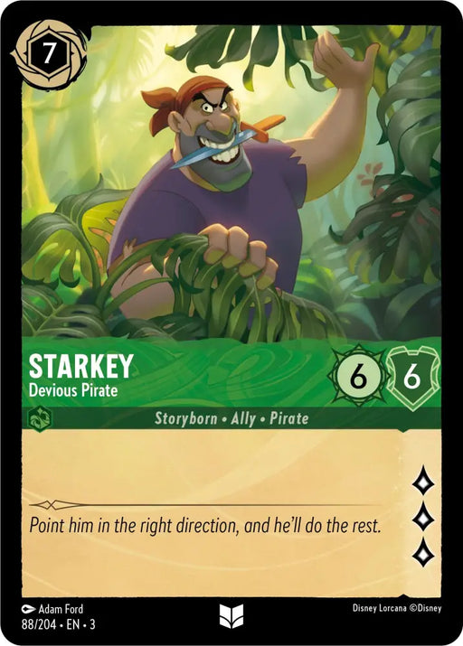 Starkey - Devious Pirate (88/204) [Into the Inklands] - Lorcana Single