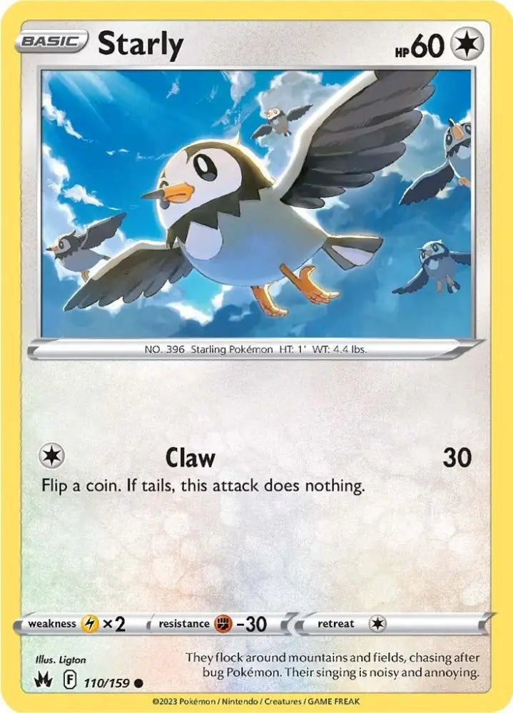 Starly (110/159) [Sword & Shield: Crown Zenith] - Pokemon Single