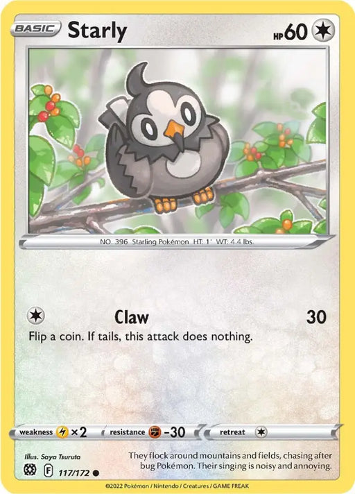 Starly (117/172) [Sword & Shield: Brilliant Stars] - Pokemon Single