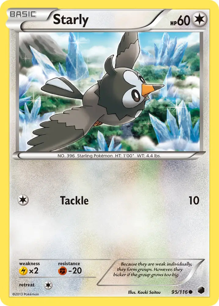 Starly (95/116) [Black & White: Plasma Freeze] - Pokemon Single