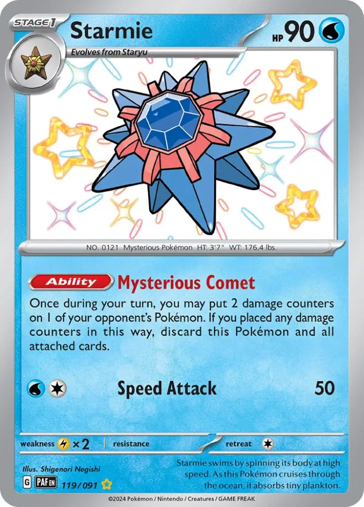 Starmie (119/091) [Scarlet & Violet: Paldean Fates] - Pokemon Single