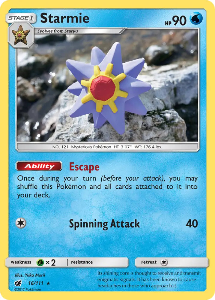 Starmie (16/111) [Sun & Moon: Crimson Invasion] - Pokemon Single