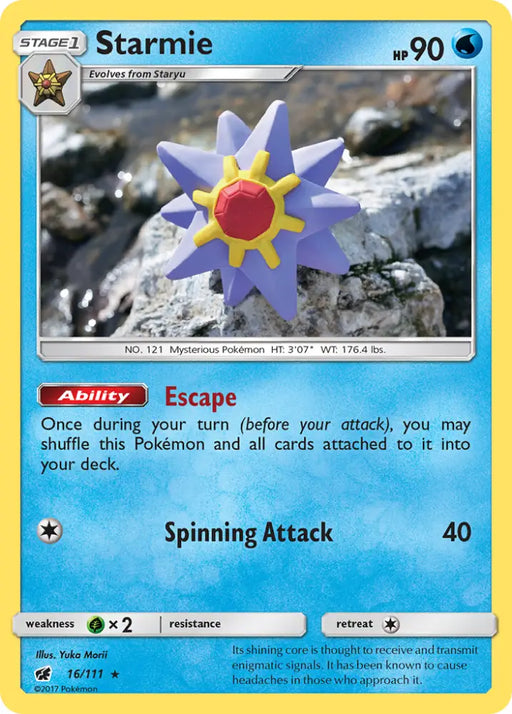 Starmie (16/111) [Sun & Moon: Crimson Invasion] - Pokemon Single