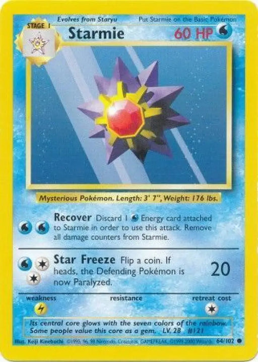 Starmie (64/102) [Base Set Unlimited] - Pokemon Single