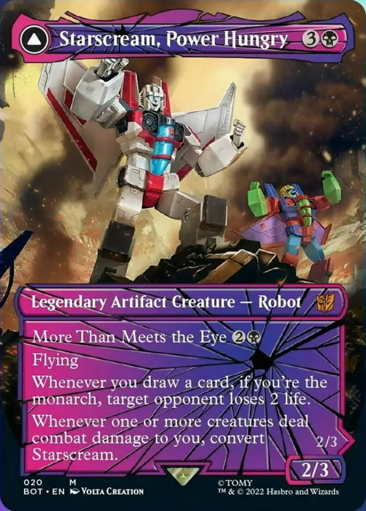 Starscream Power Hungry // Starscream Seeker Leader (Shattered Glass) [Transformers] - MTG Single