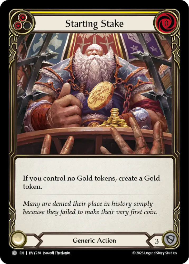 Starting Stake [Heavy Hitters] Rainbow Foil - Flesh And Blood Single