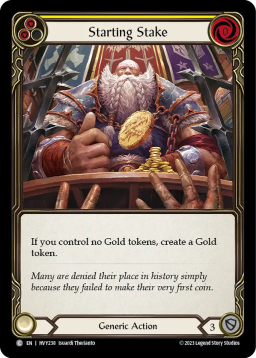 Starting Stake [Heavy Hitters] Rainbow Foil - Flesh And Blood Single