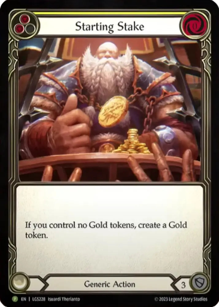 Starting Stake (Yellow) (Cold Foil) [LGS228] (Promo) Cold Foil - Flesh And Blood Single