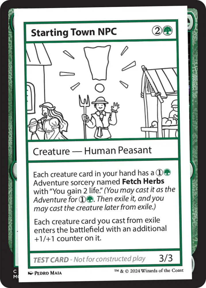Starting Town NPC [Mystery Booster 2 Playtest Cards] - MTG Single