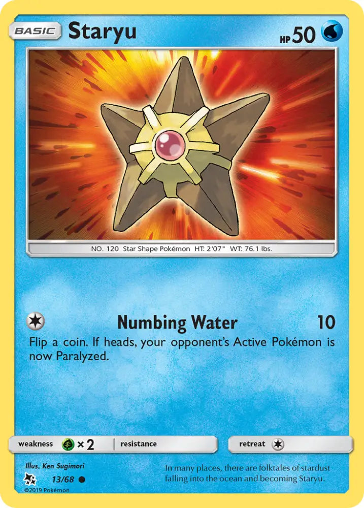 Staryu (13/68) [Sun & Moon: Hidden Fates] - Pokemon Single