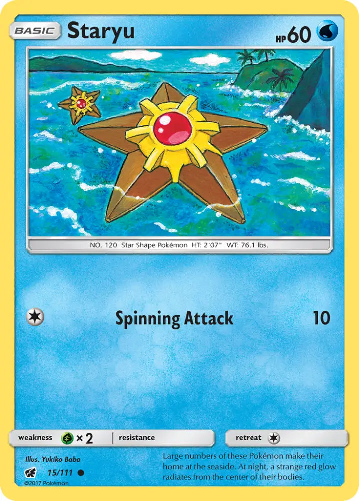 Staryu (15/111) [Sun & Moon: Crimson Invasion] - Pokemon Single