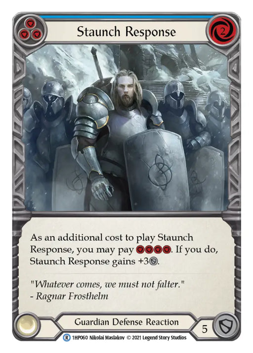 Staunch Response (Blue) [1HP060] (History Pack 1) - Flesh And Blood Single